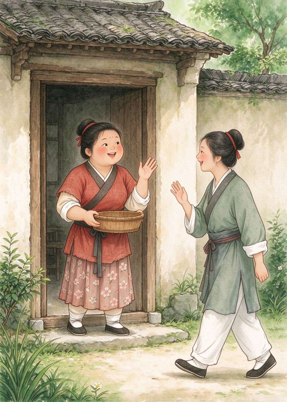 同村有个姑娘叫东施，也长得挺可爱的。