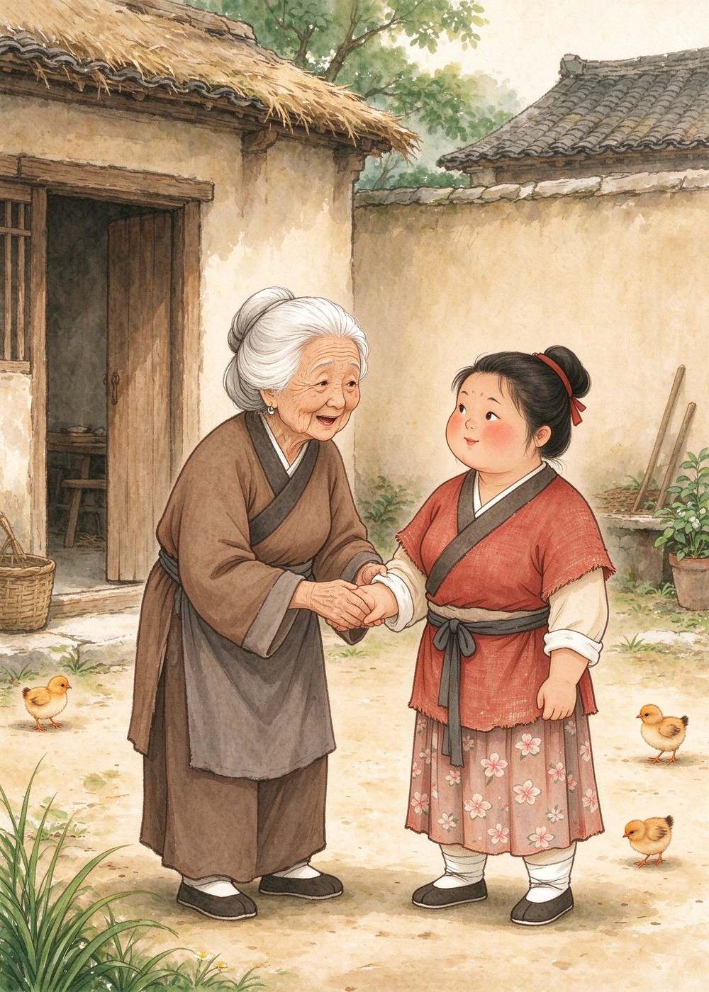 邻居老奶奶告诉她："孩子，适合自己的才是最美的。"