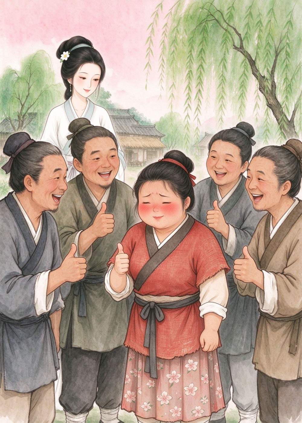 大家都说："这样的东施，才好看呢！"