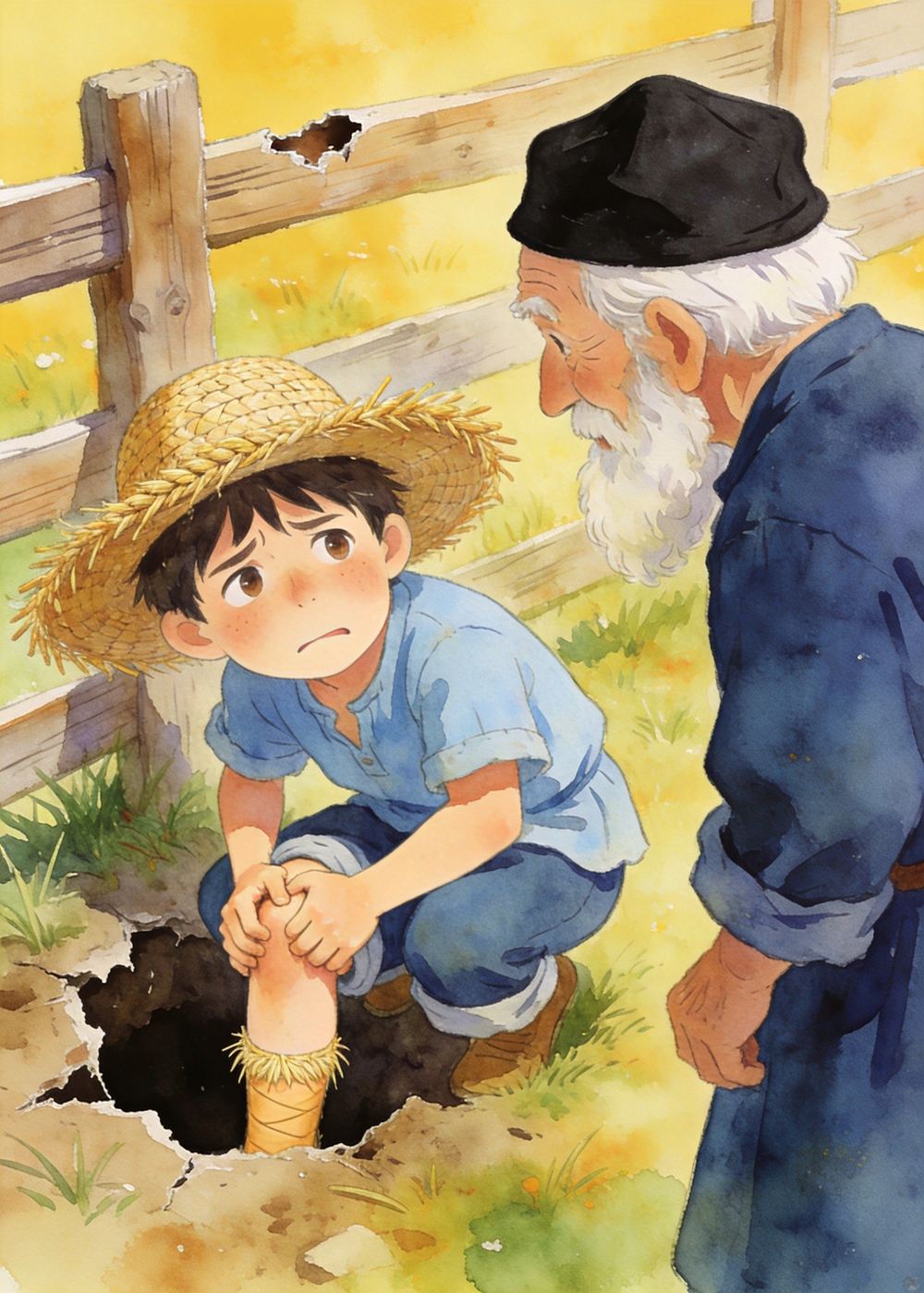 少年后悔得直跺脚："早该听您的话啊！"