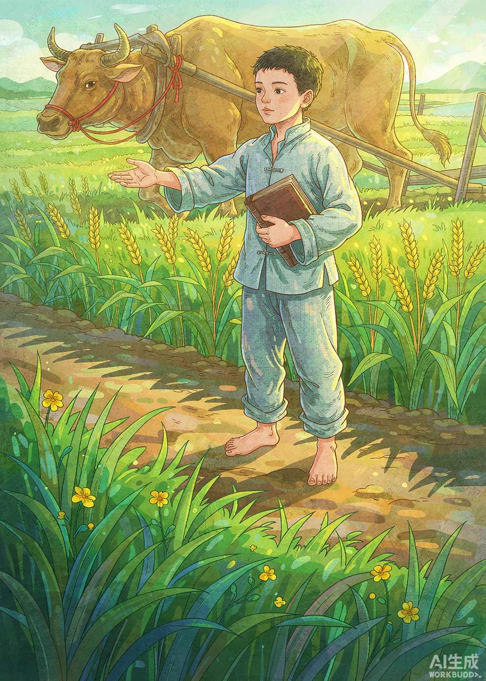 很久很久以前，有一个爱读书的小男孩，名叫匡衡。