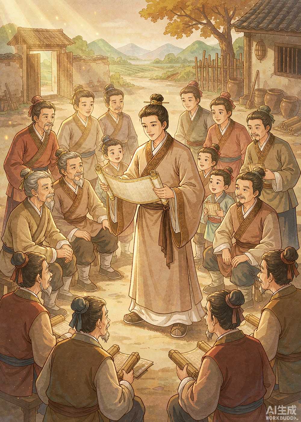 人们都敬佩他刻苦读书、不怕困难的精神。