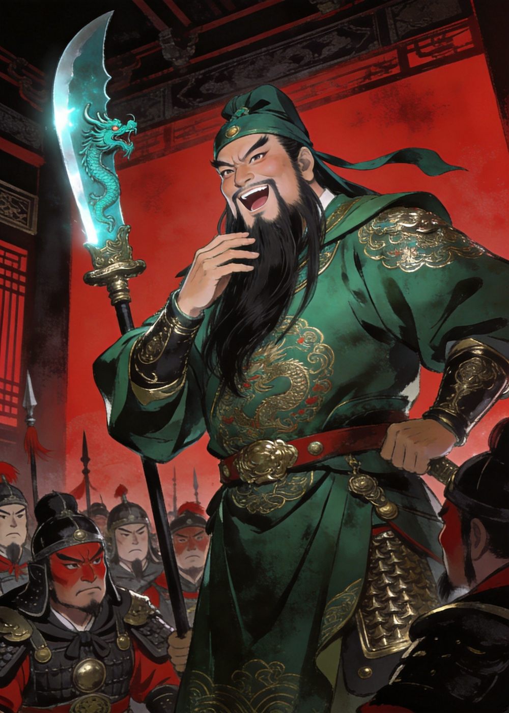 关羽哈哈大笑：我这一去，只带一把刀，又何足惧哉！