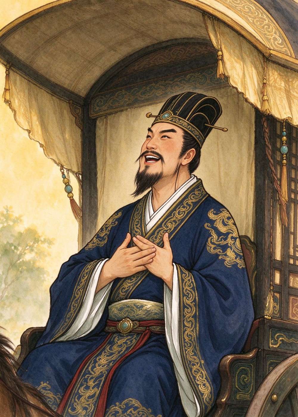 朋友得意地说:"我要去楚国!"