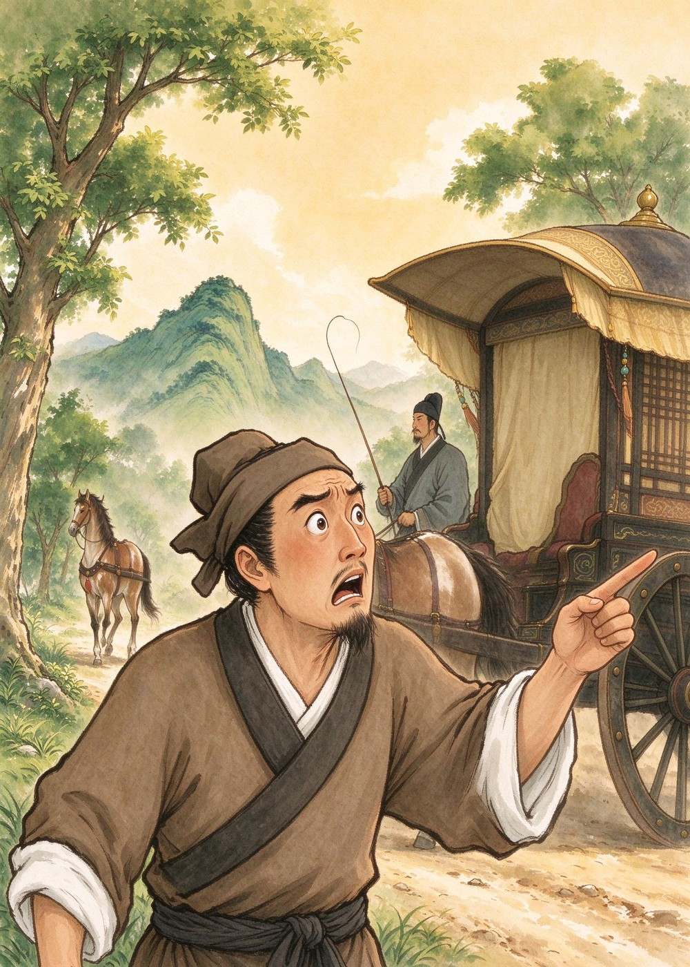 季梁一愣:"楚国在南边呀,你怎么往北边走呢?"