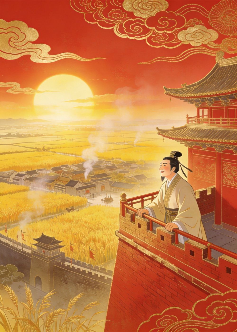 一年又一年，越国慢慢地恢复了元气，变得富足又安宁。