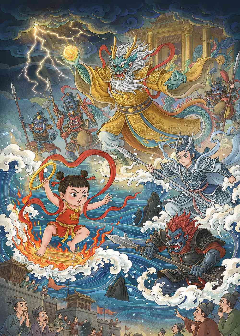 龙王气得暴跳如雷，他要亲自出马，淹掉整个陈塘关！