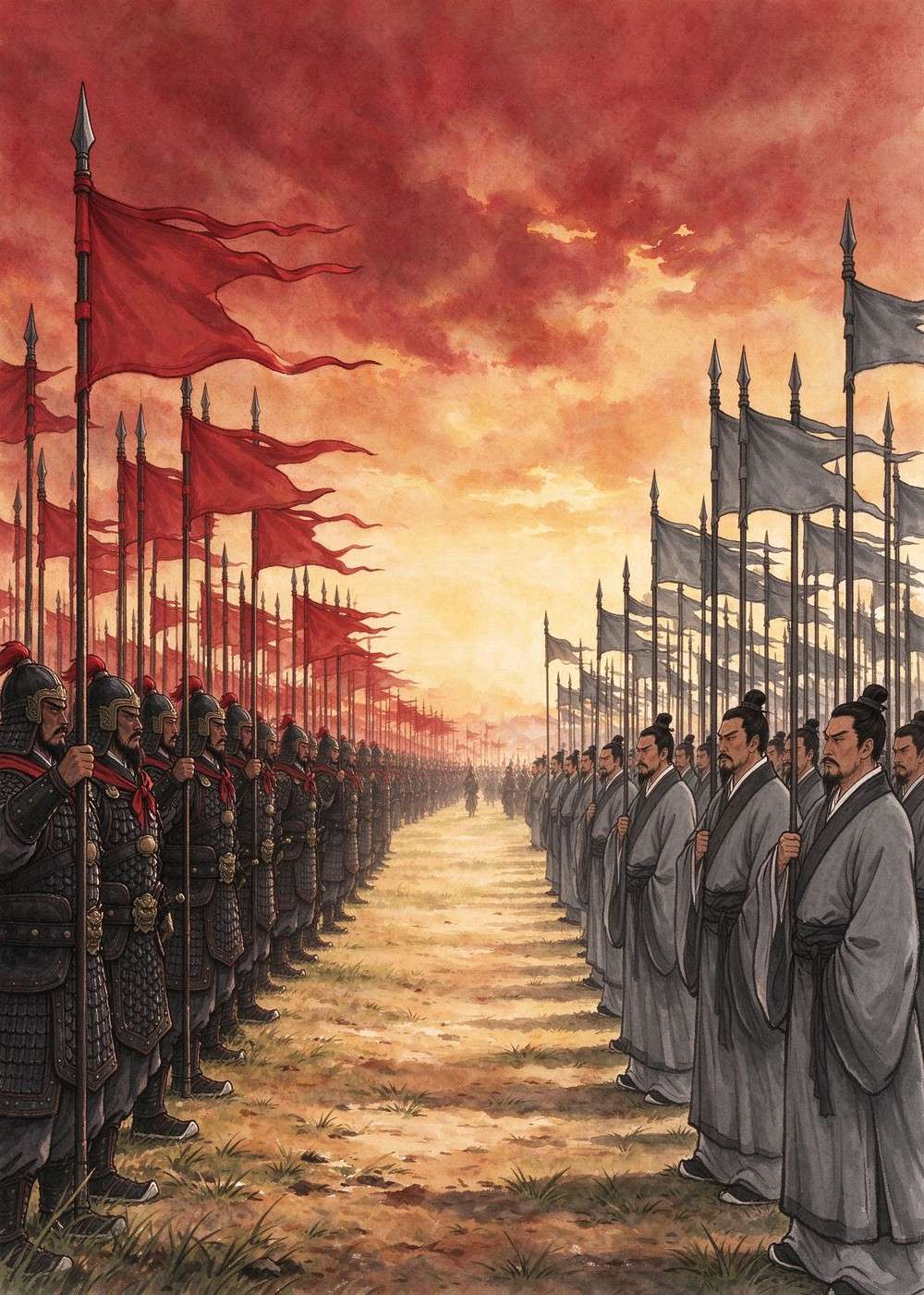 秦朝灭亡后,项羽和刘邦争夺天下。