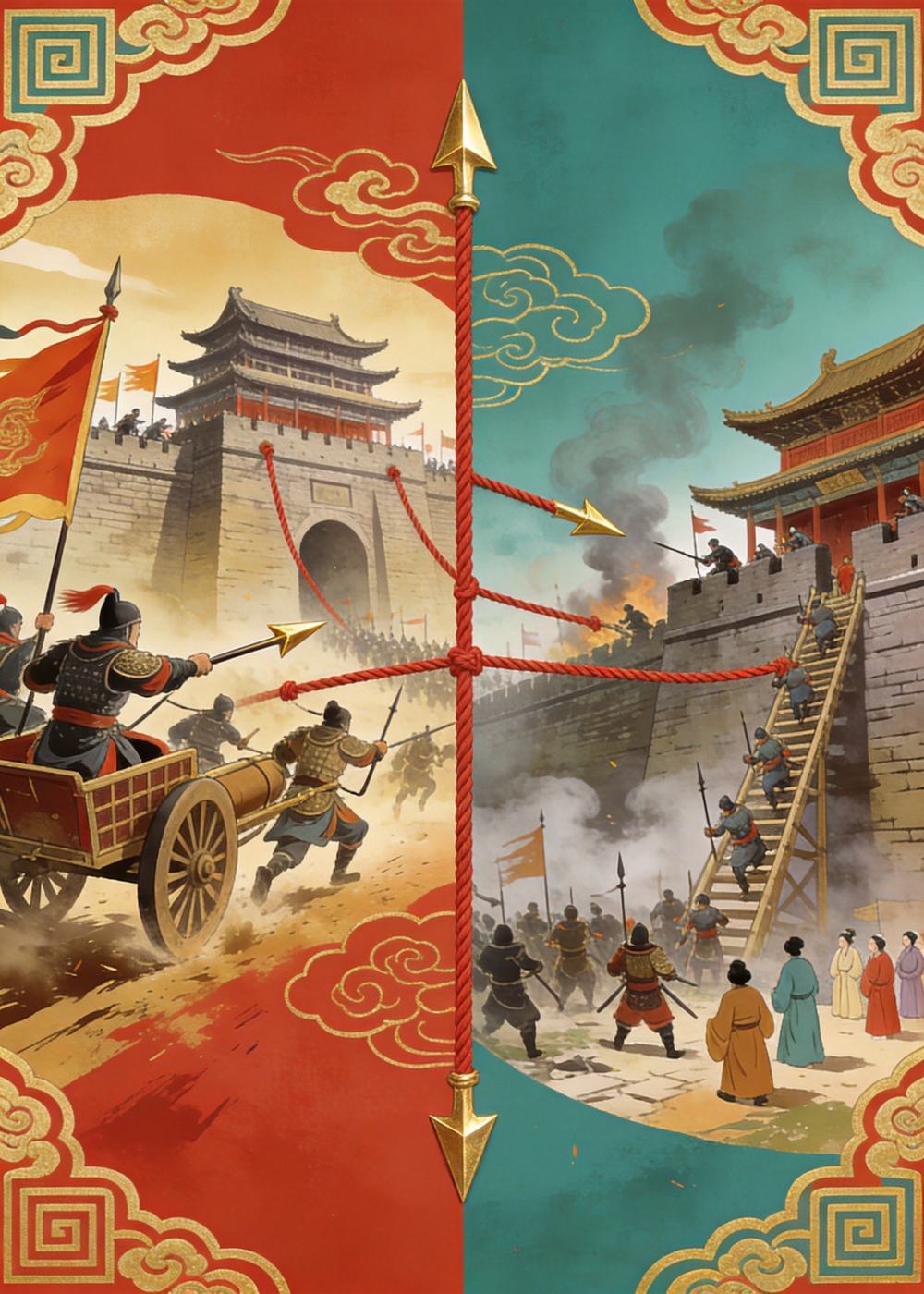 这个故事告诉我们：与其硬碰硬，不如动脑筋找到更巧妙的办法。