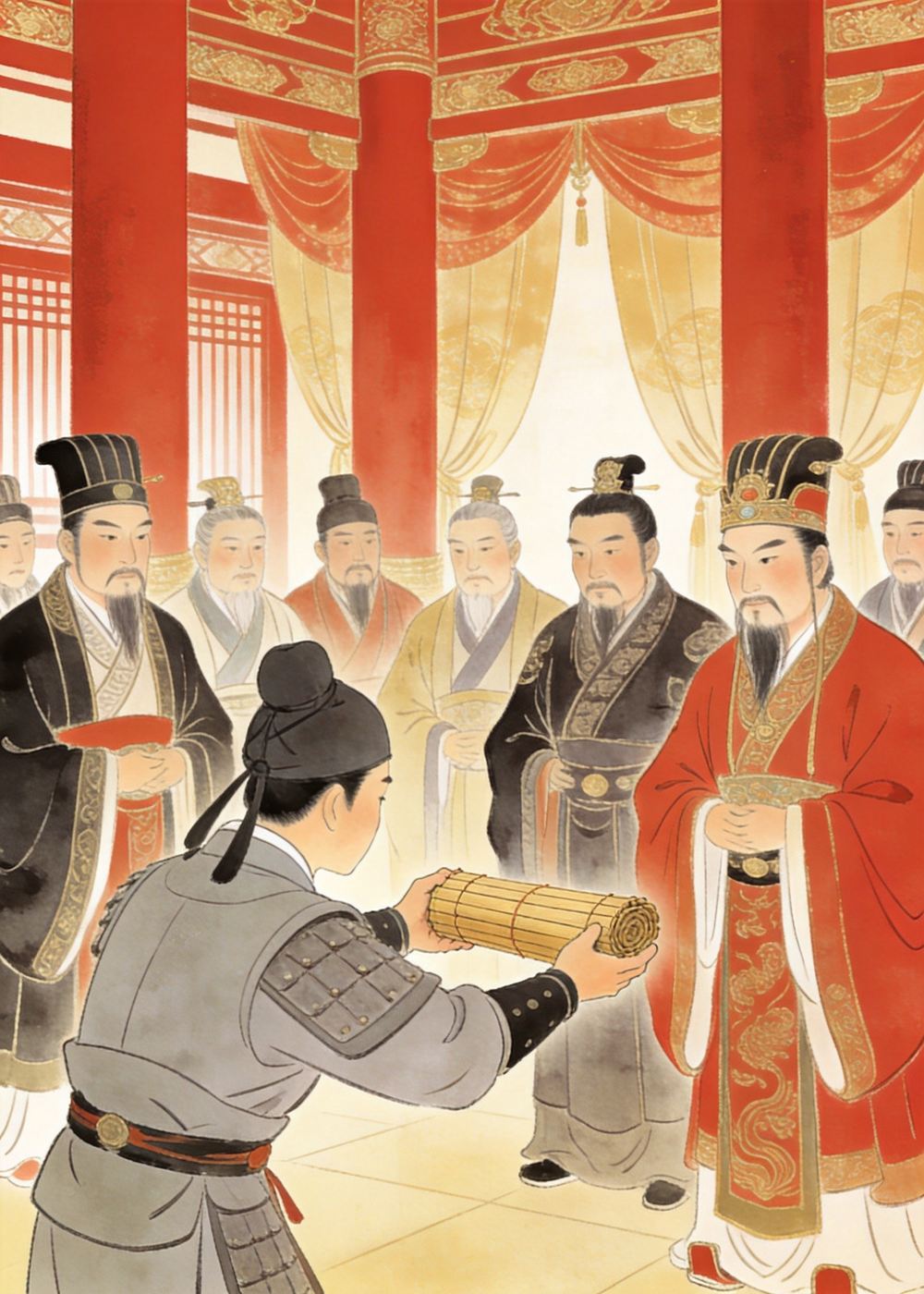大王啊，秦国的国君来信，说愿用十五座城换这块和氏璧！
