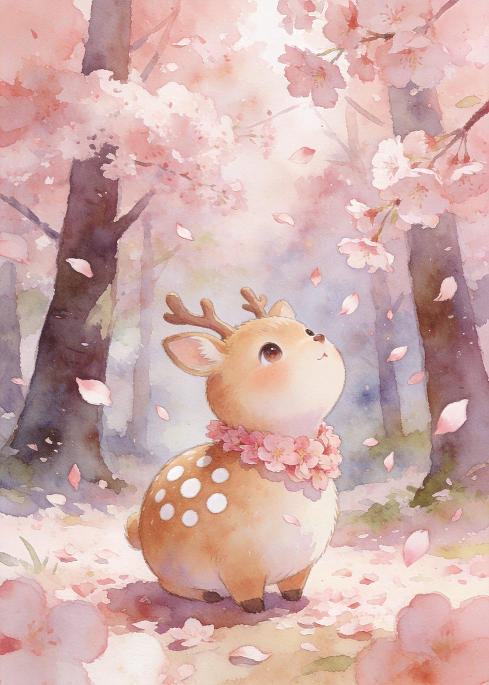 小梅花鹿的花瓣围巾