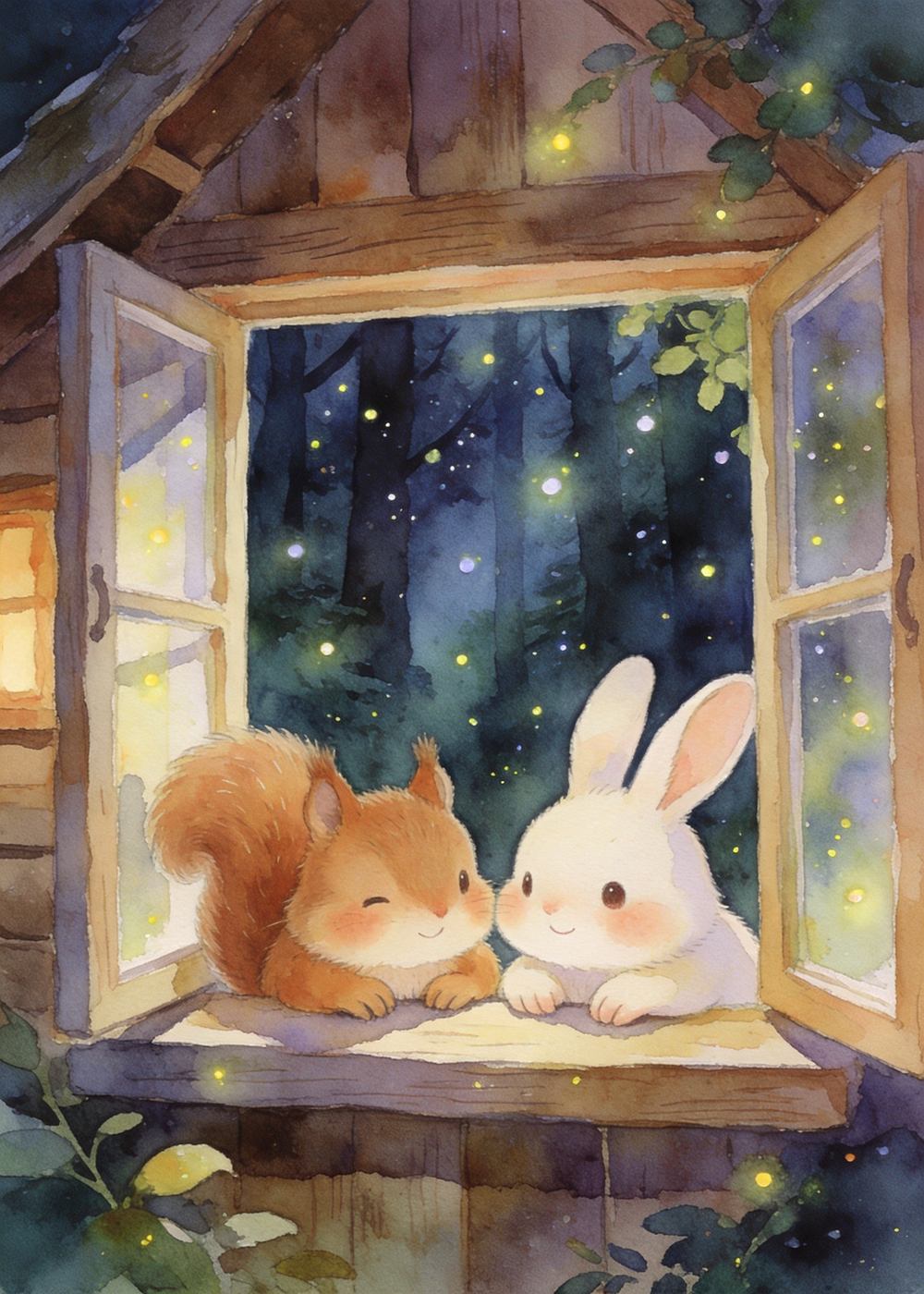 这点点微光，成了夜里最温柔也最安心的景象。