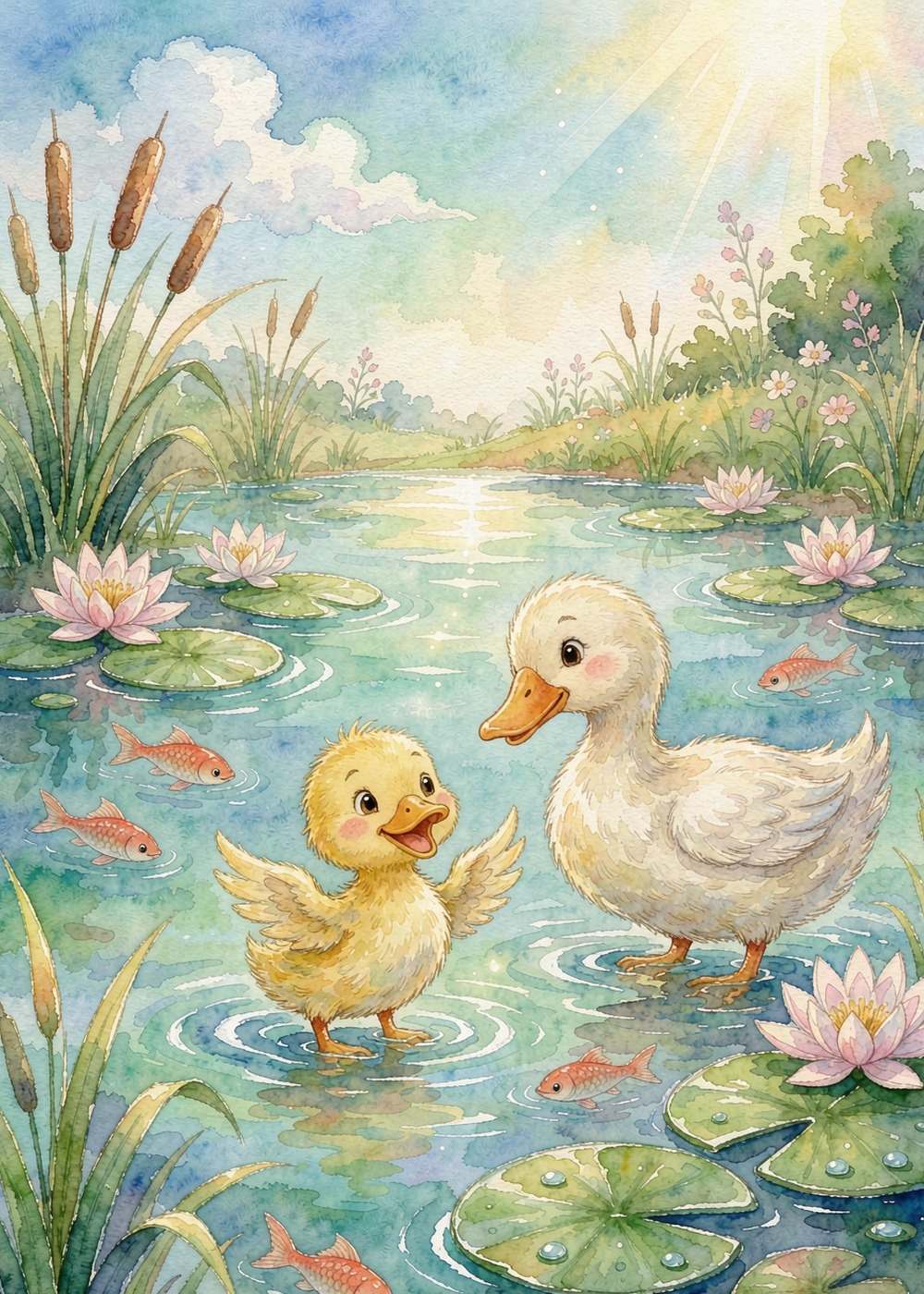 小鸭子学游泳