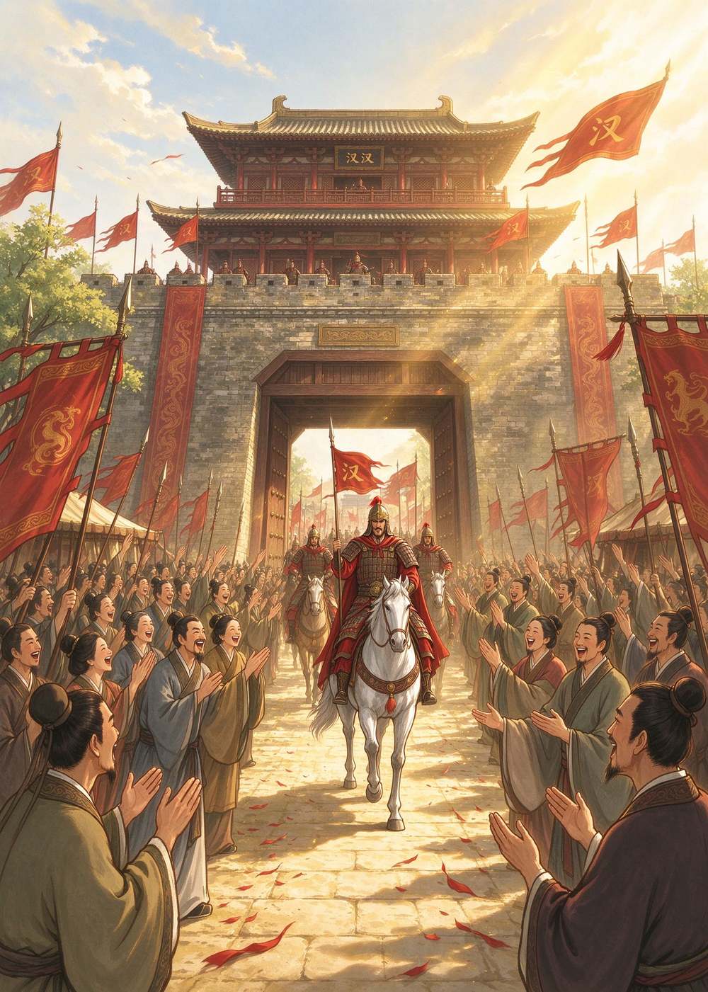 没过多久,蜀地也平定了!天下终于统一啦!