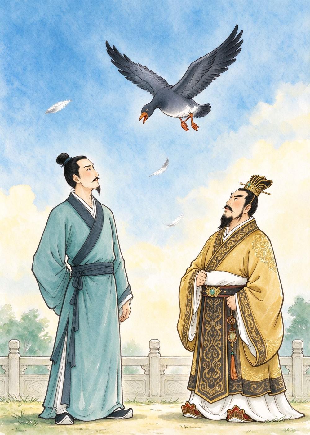 大雁掉了下来!