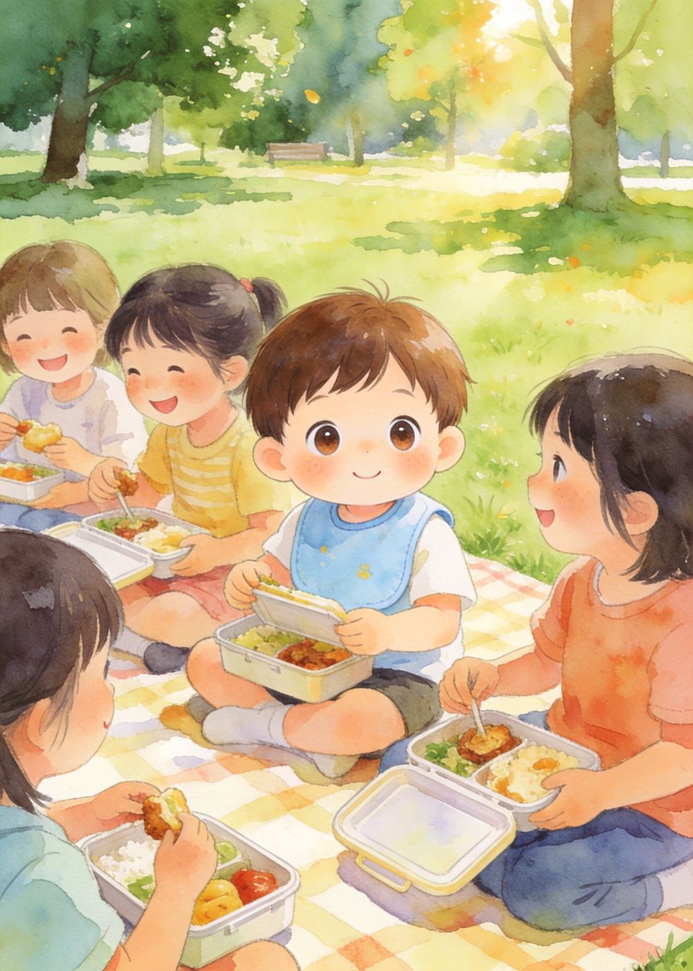 在外面吃饭，小明也会安安静静、认认真真，不让妈妈操心。