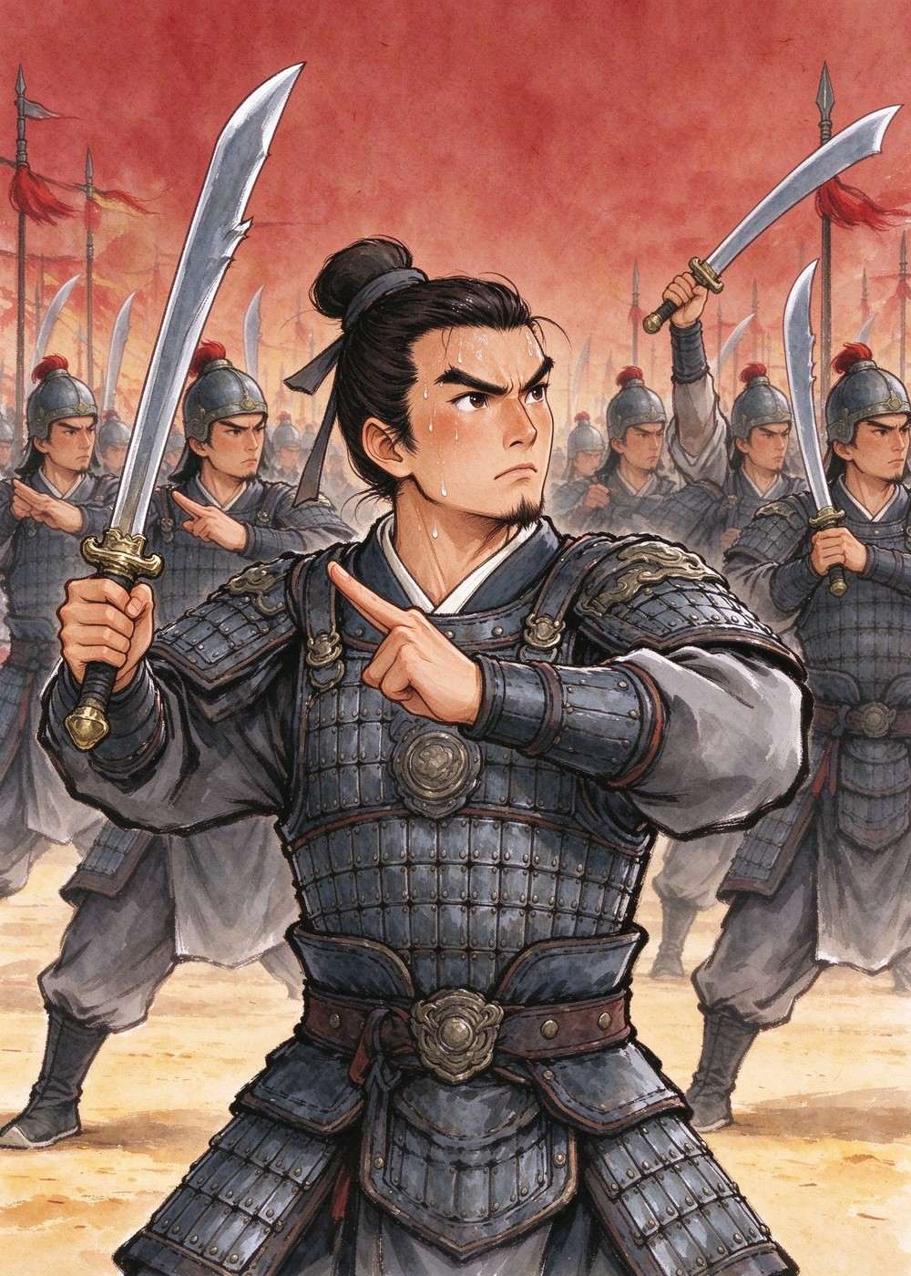 训练很辛苦，他从不叫苦。