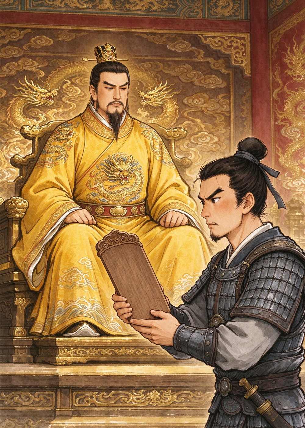 皇帝听说了，派他出使西域。