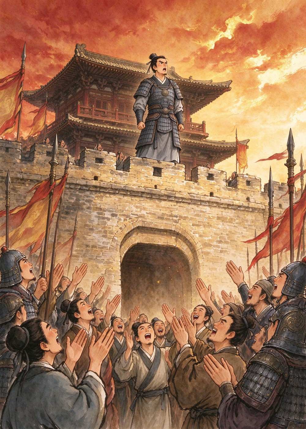 他为国家立了大功，大家都佩服他。
