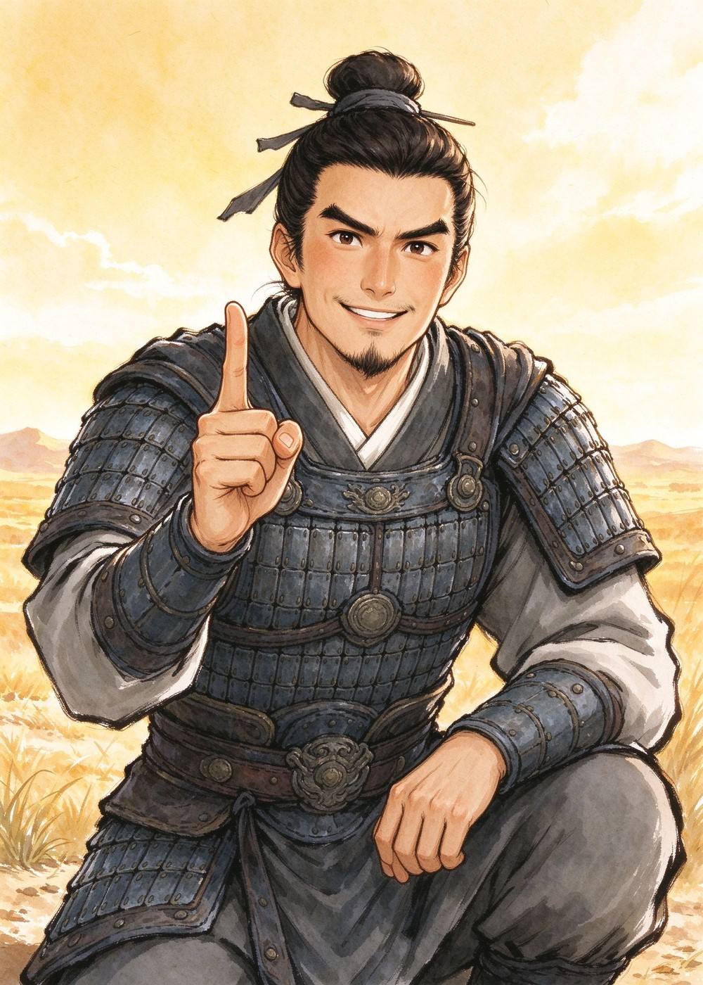 "小朋友，有了远大的志向，就要勇敢去追求哦！"