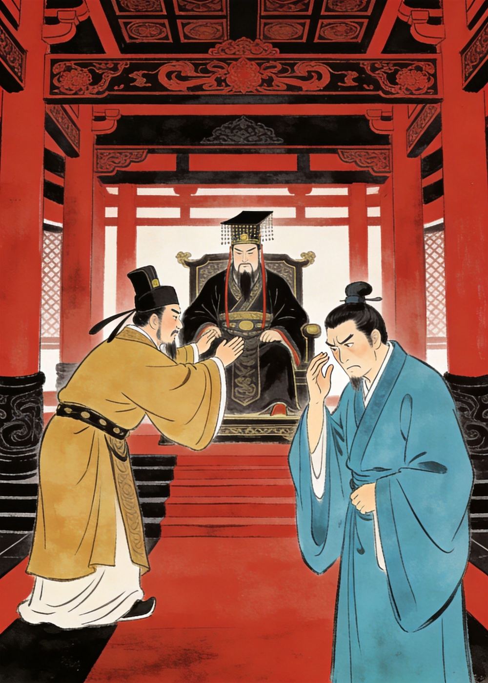 魏王问大臣该怎么办，有人说：不如割让土地，求秦国退兵。