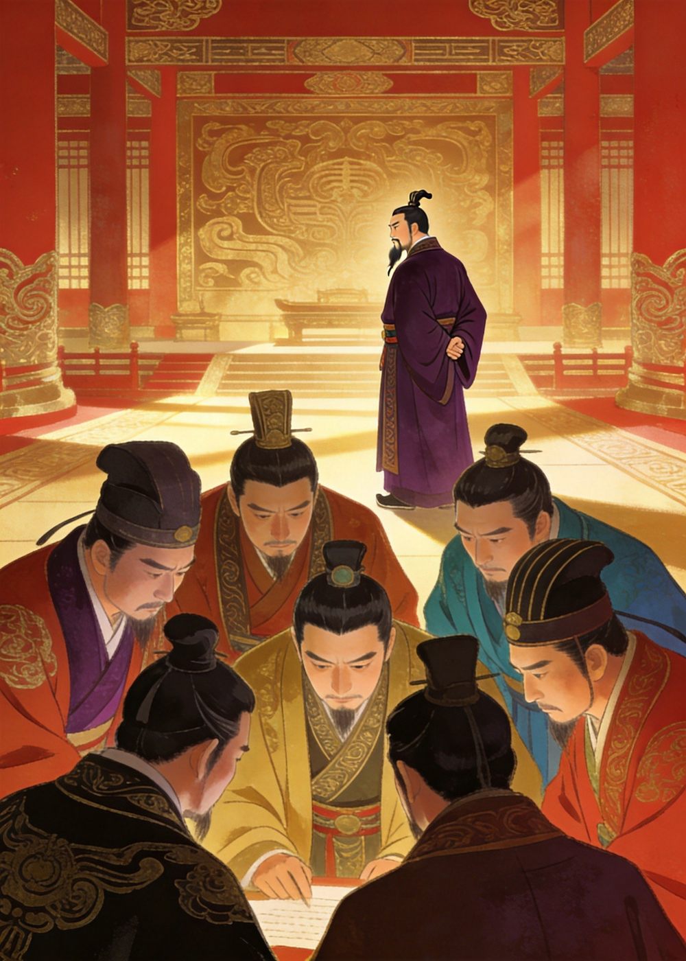 正直的大臣们互相提醒：无论谁当权，我们都该说真话、做对的事。