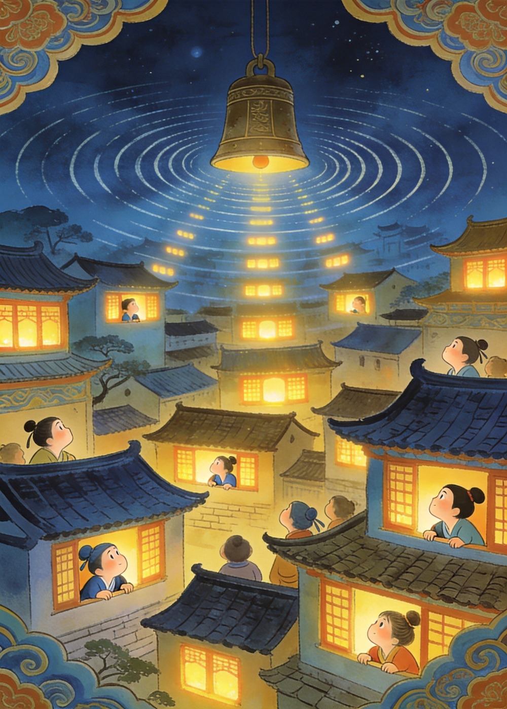 可是大钟响亮的声音，传遍了整个小镇！