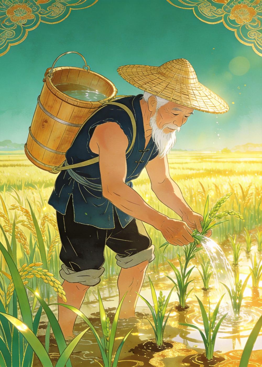 从那以后，他每天认认真真浇水除草，不再想着拔高它们。
