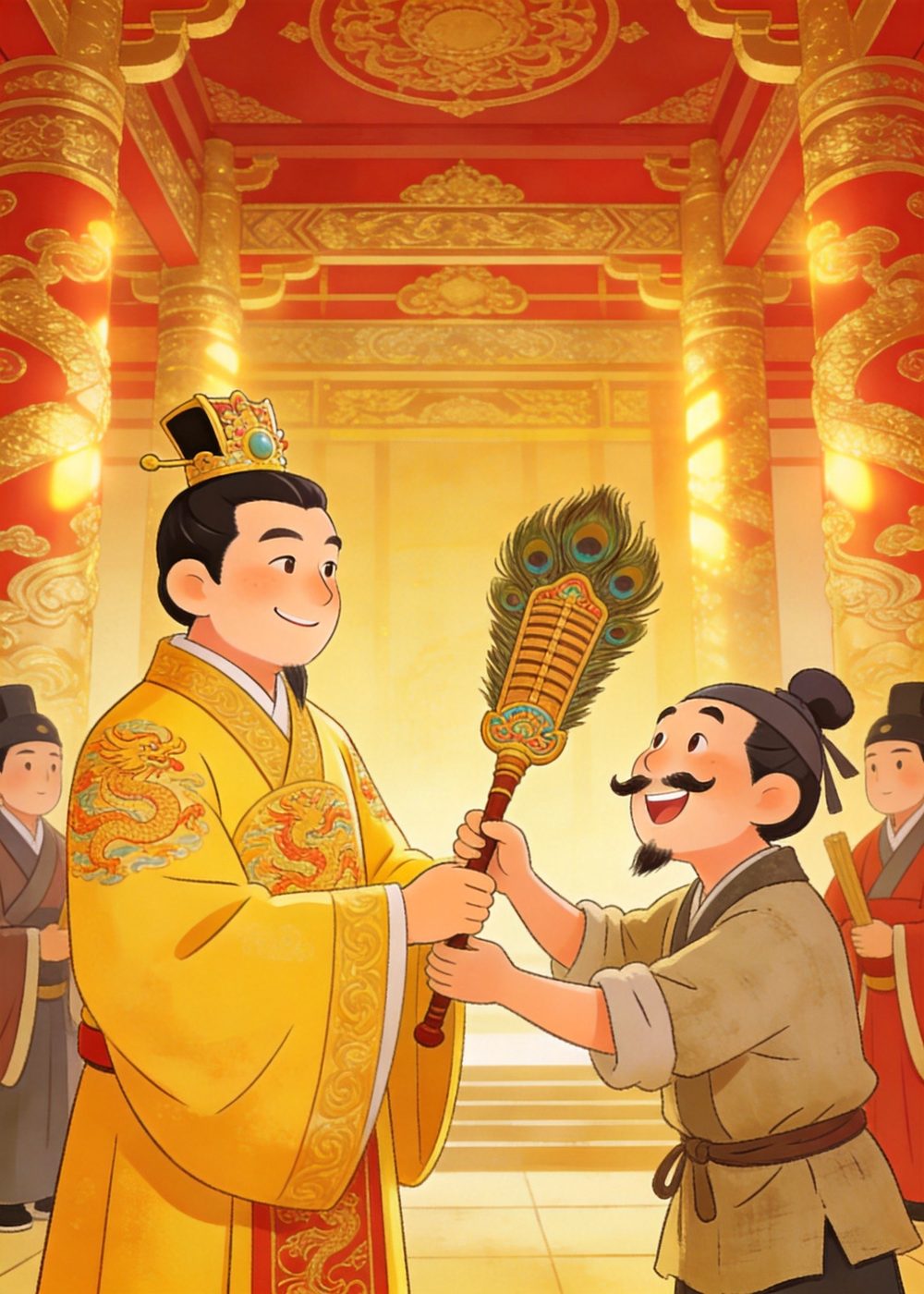 齐王听了很高兴，便让南郭处士也加入了那支乐师队伍。