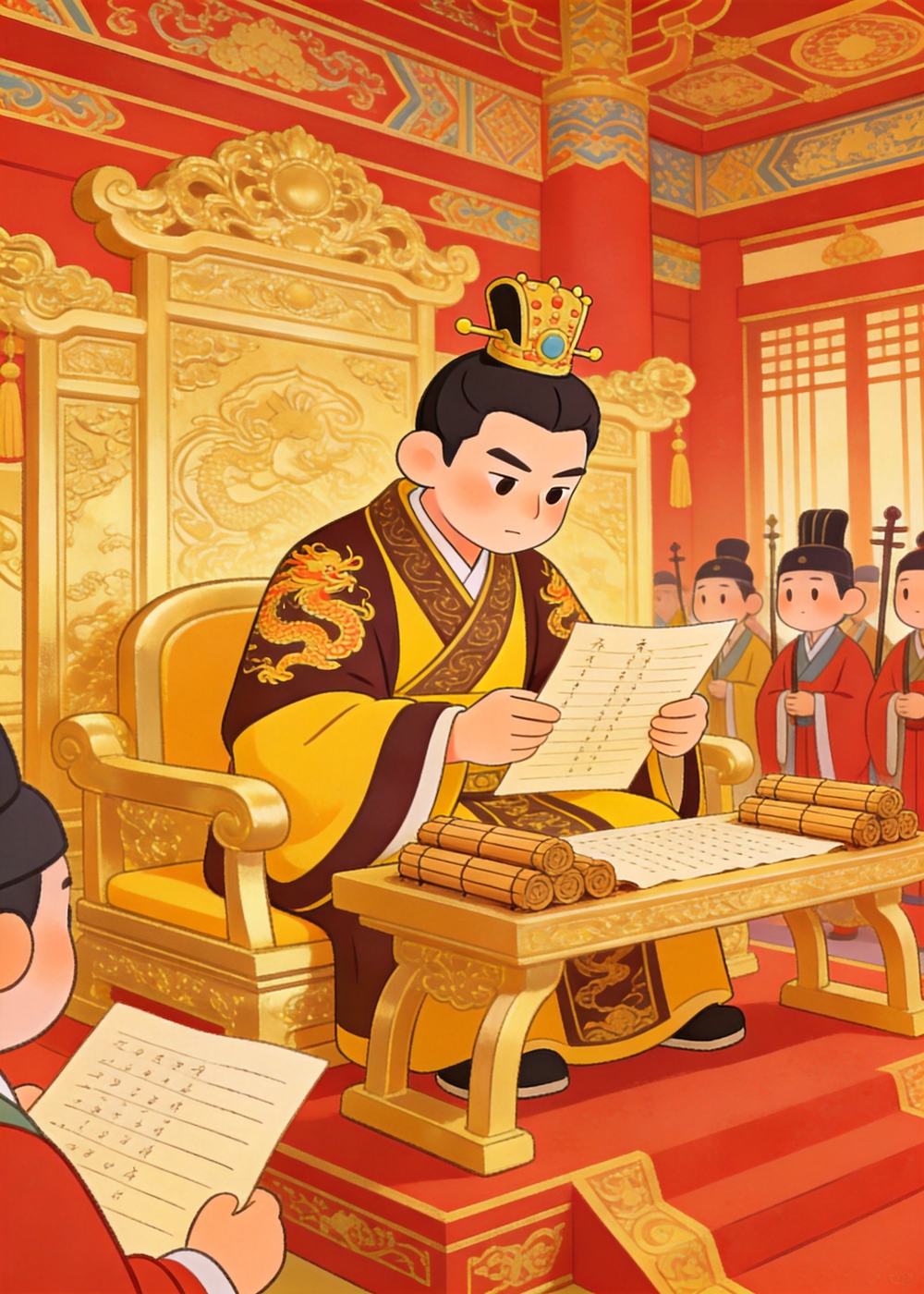 新继位的齐湣王也很喜欢听竽，却最爱听乐师们一个一个单独吹。