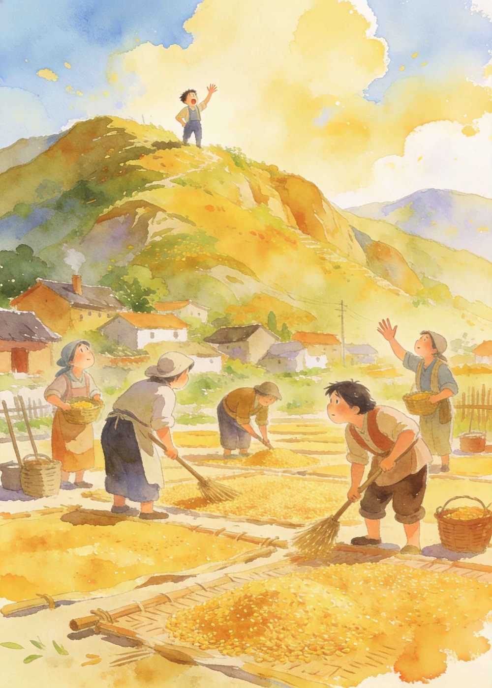 可是村民们摇摇头："又在撒谎，别理他。"