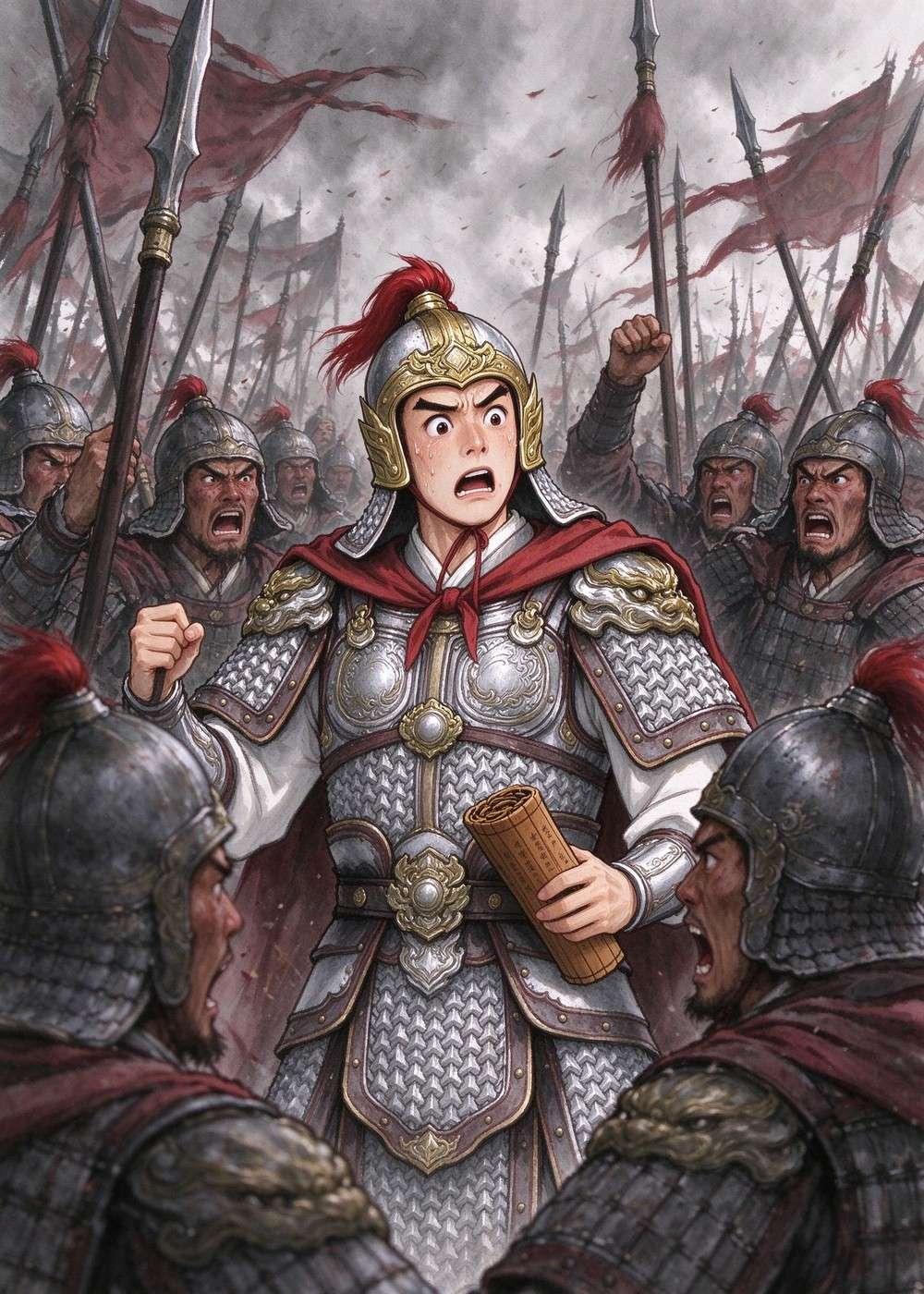 赵括这才慌了，兵书上可没写这种情况呀！