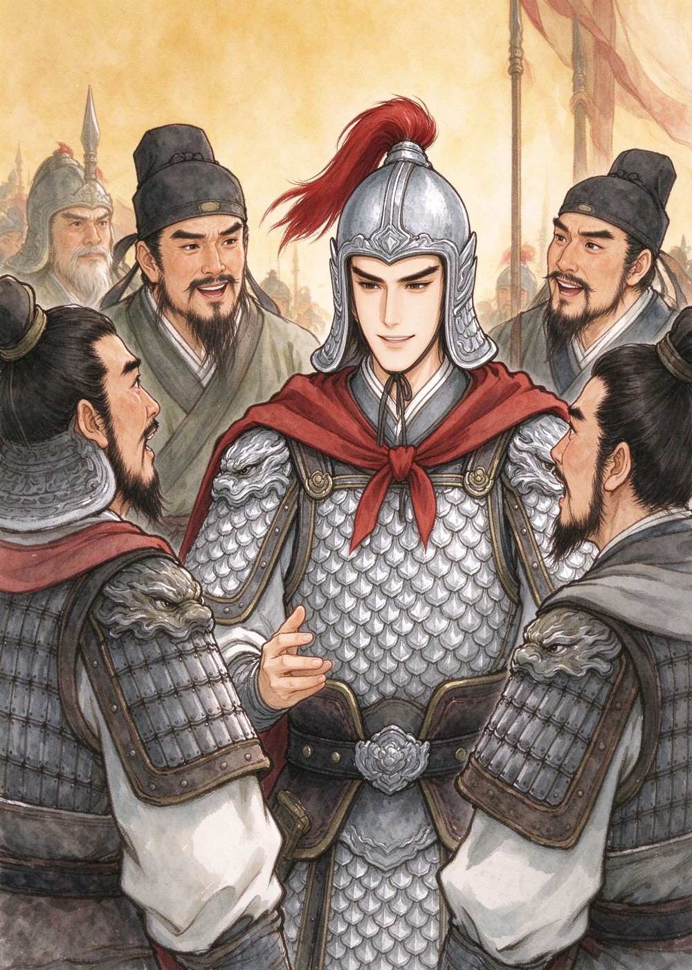 战争结束后,将领们问韩信:"为什么背水阵能赢?"