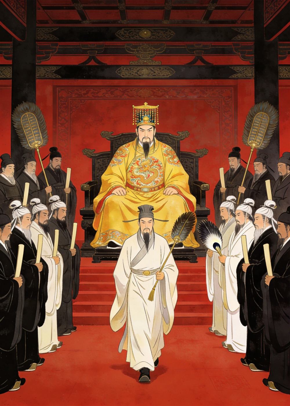 为解燃眉之急，诸葛亮受刘备之托，出使东吴，欲劝孙权联刘抗曹。