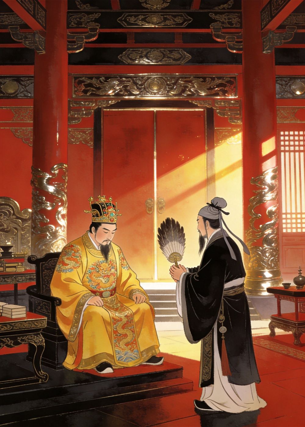 孙权终于下定决心，同意与刘备联手，共同抗曹。